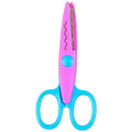 Kids DIY Decorative Student Paper Scissors PP Handle Safe Zig Zag Cutting Scissors Craft
