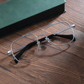 2026 New Titanium Sunglasses Fashion Men's and Women's Glasses Large Frame Pilot Gold Square Double Beam Eyeglasses Frame