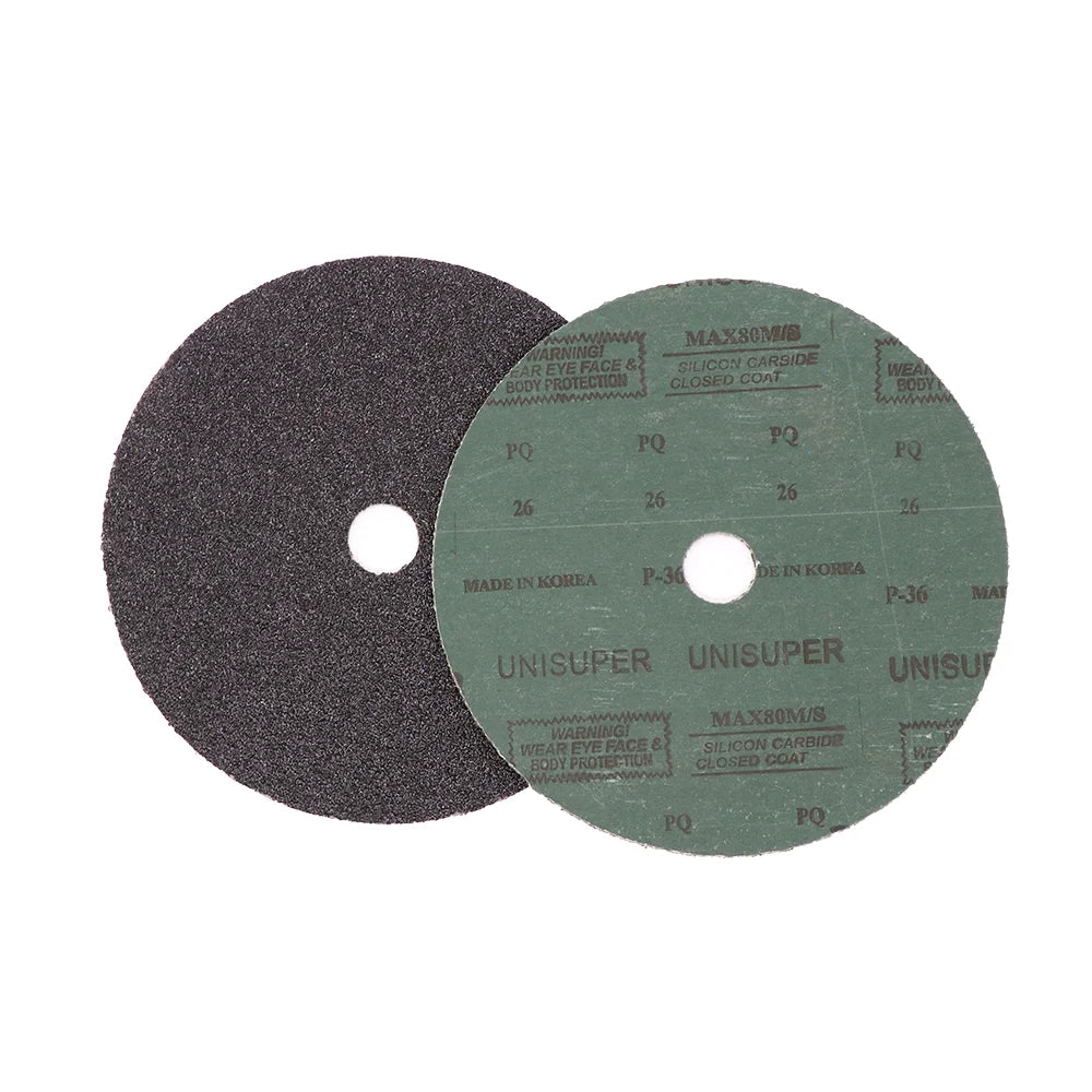 UNISUPER Silicon Carbide Abrasive Fiber Grinding Disc Closed Coat Abrasive Fibre Disc for Polishing MegaBDM