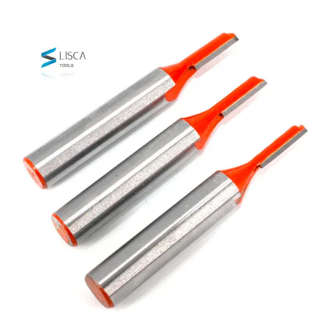 L-N281 1pc 8mm Shank Single Flute Straight Router Bit 12mm Cutting Length WRB for Trimming Woodworking