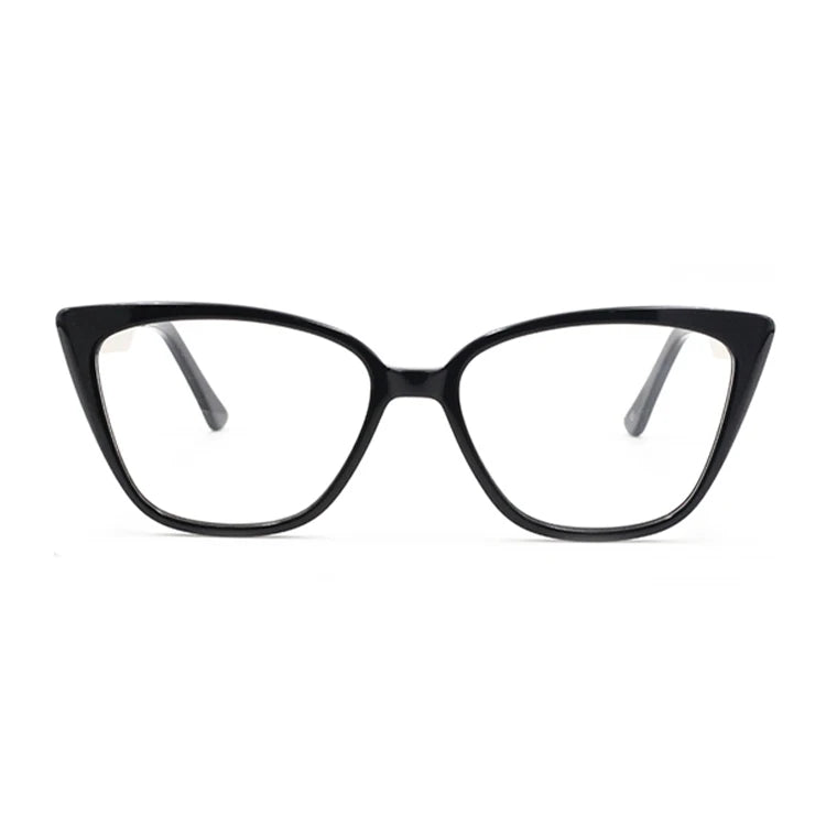 Custom Logo Acetate with Metal Eyeglasses Blue Light Blocking Lenses Eyewear for Men Women