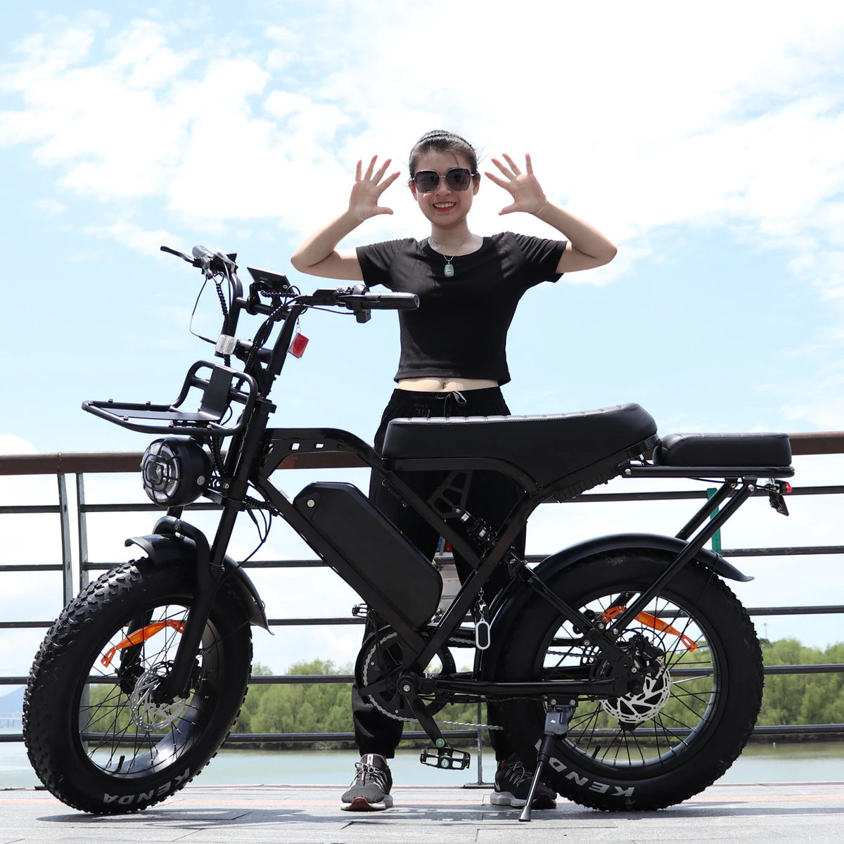 X80 Pro E-Bike H9 48v 250W EBike Full Suspension Cheap Fat Tire Ebike Adults City Life Electric Bicycle MegaBDM