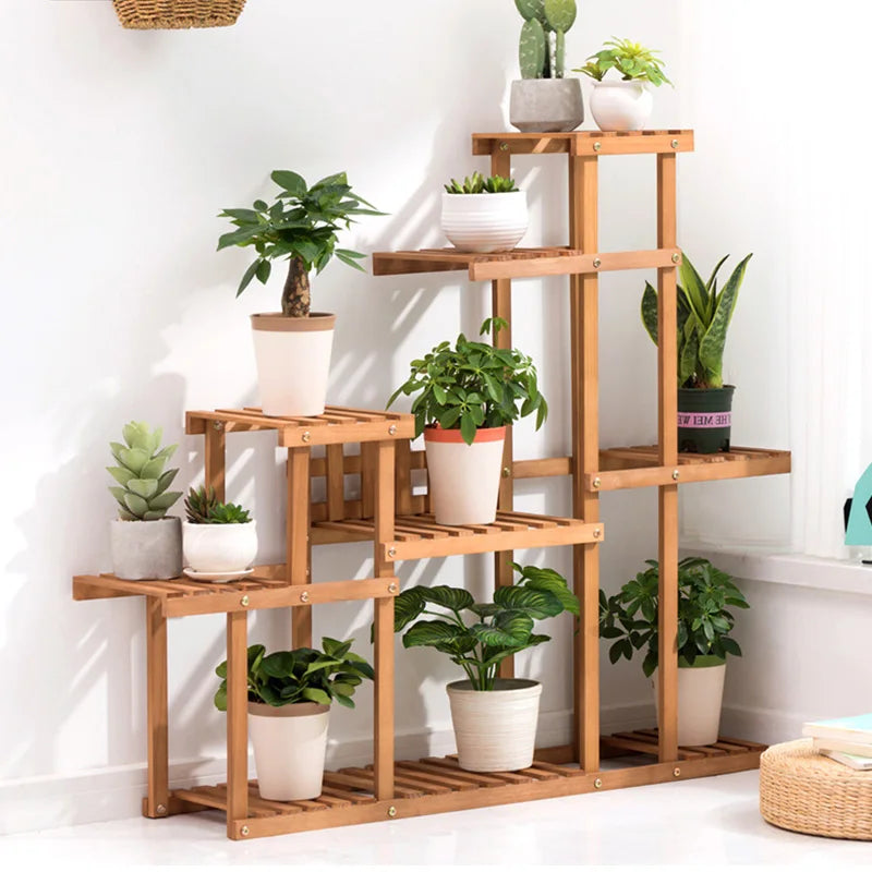 Multi-Layer Balcony Flower Stand Indoor Floor Succulent Potted Plant Stand