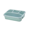 4-girds Wheat Straw Lunch Box Eco Friendly and Biodegradable Food Container Portable Plastic Lunch Box for Children