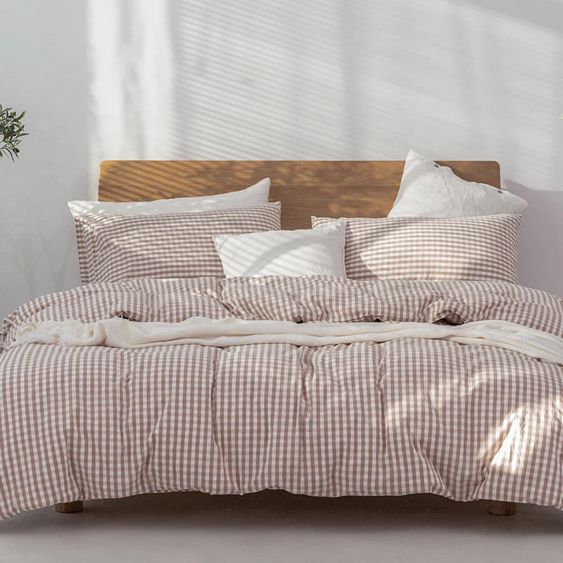 Wholesale 100% Washed Cotton Duvet Cover Set Printed Cotton Bed Linen Set Super Soft 100% Cotton Bedding Set