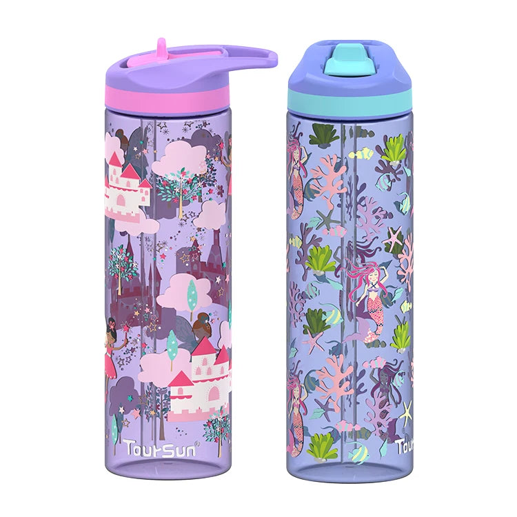 Custom Logo Tritan Bpa Free Bottle Sport Tritan Plastic Drinking Water Bottle With Straw MegaBDM