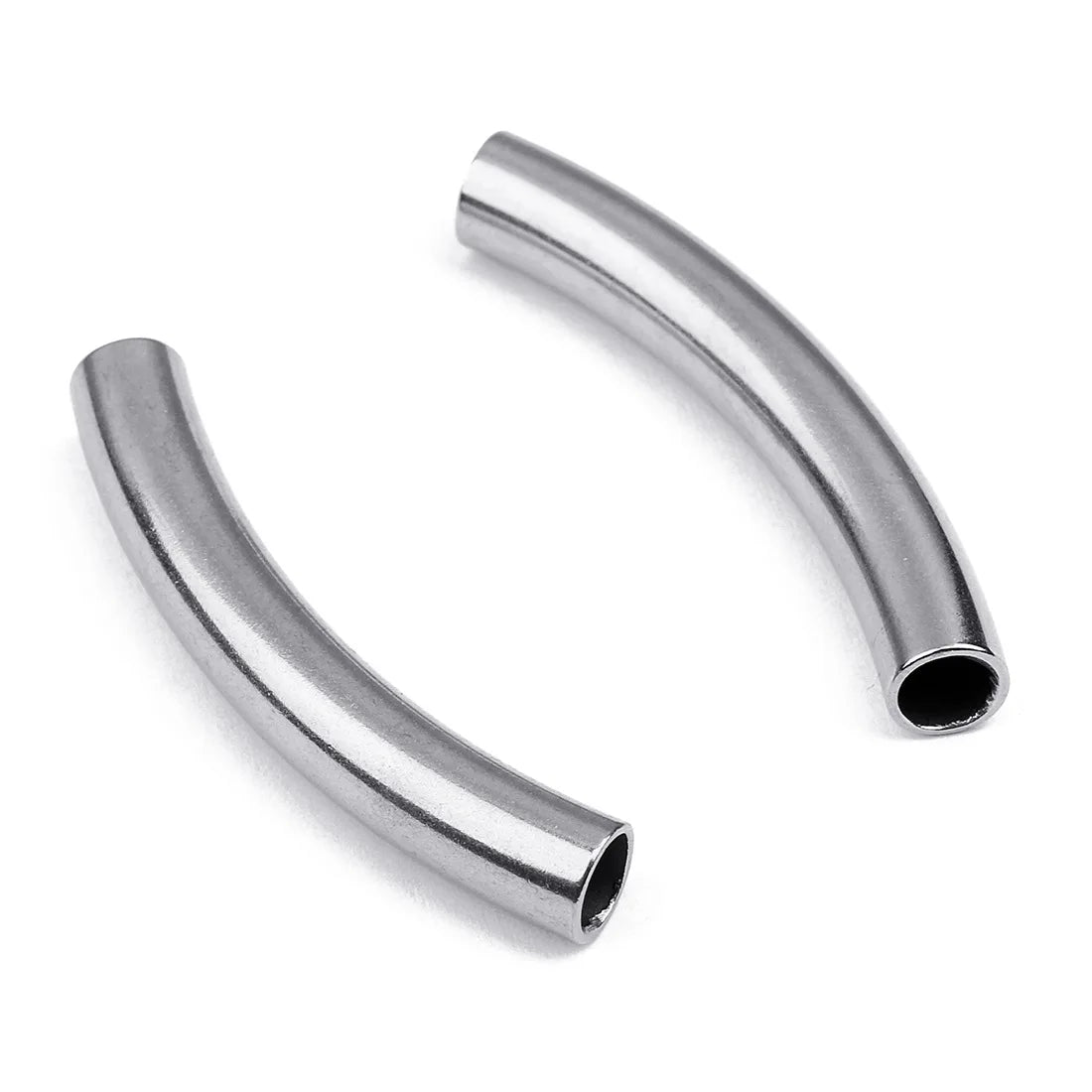 Jewelry Findings Stainless Steel DIY Bracelets Tube Hollow Bend Elbow Pipe Accessories