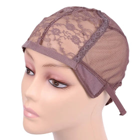 Brown Net Wig Caps for Making Wigs with Adjustable Strap on the Back Weaving Cap Glueless Wig Caps