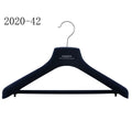 Garment Display Flocking Hanger Flexible Chrome Silver Hook Black Plastic 16.5 Inch Clothing Injection Carton Box PS Apparels Yy