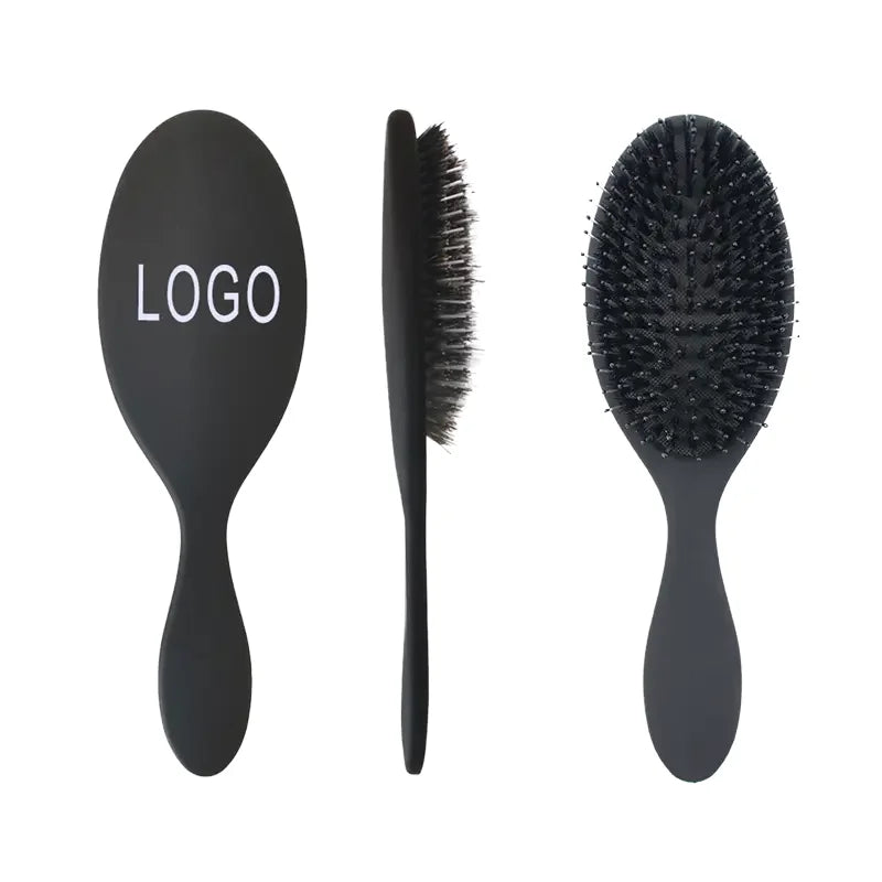 Custom Logo Eco-Friendly Detangling Hair Brush Fashion Style Massage for Kinky Hair Plastic Handle for Salons Beards Combing