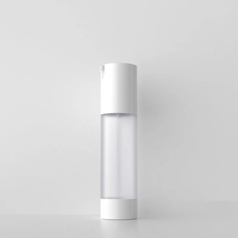 AS Frosted Lotion Bottle Round Shape Plastic Bottles in Bulk 15ml 30ml 50ml White Airless Pump Bottle