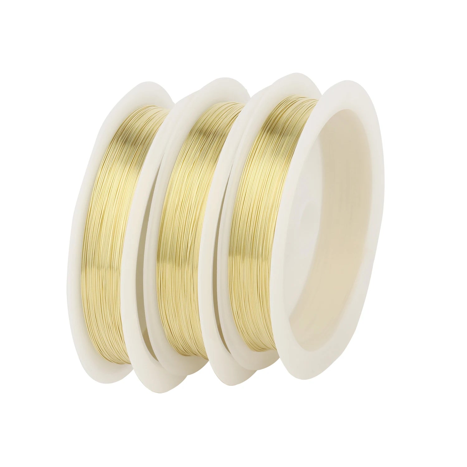 0.2-1mm Gold/Silver/Rose Gold Thin Metal Beading Wire for Jewelry Making Copper Wire Accessories