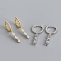 Fashion Earrings Jewelry 925 Sterling Silver Oval Water Drop Shape Hoop Earrings Gold Plated Silver Jewelry