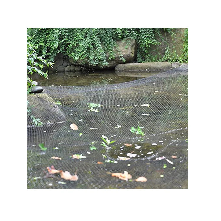 Black Outdoor Pond Nets Mesh Cover Leaf Netting Swimming Pool Water Garden Koi Pond Netting Stakes Included to Protect Fish
