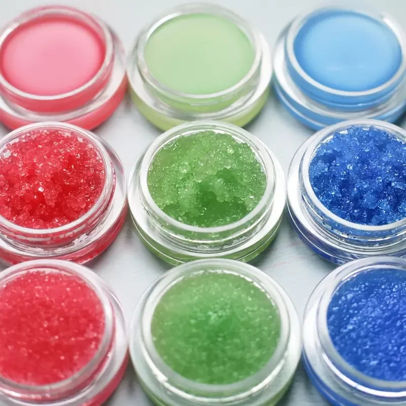Makeup Vendor 6 Color Fruit Fragrance Exfoliating Particle Lip Scrub Private Label Strawberry Vanilla Moisturizing Lip Balm