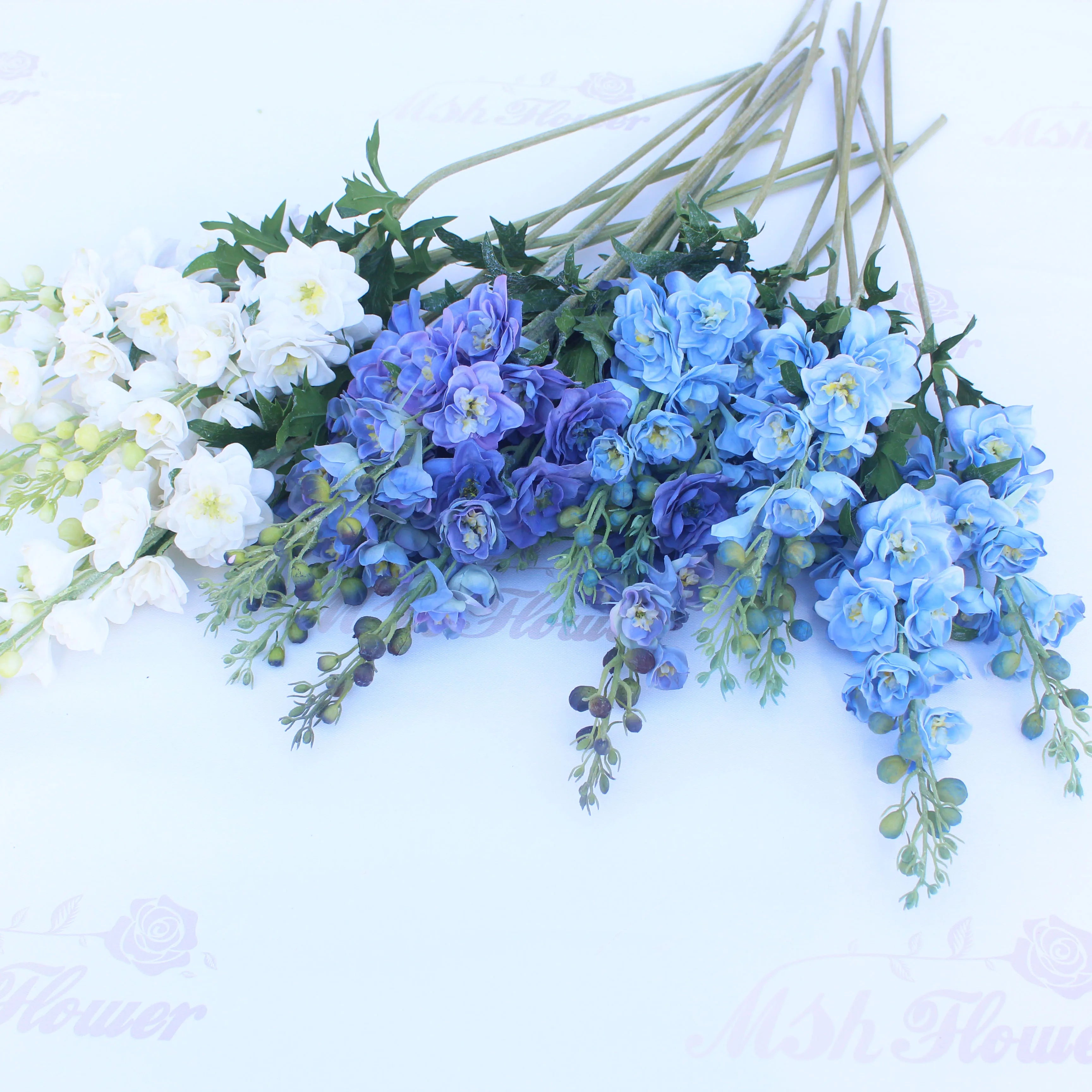 M308 Floral Arrangement Home Decor Wedding Flower Long Stem Flower Real Touch Latex Silk Artificial Delphinium Consolida Flower