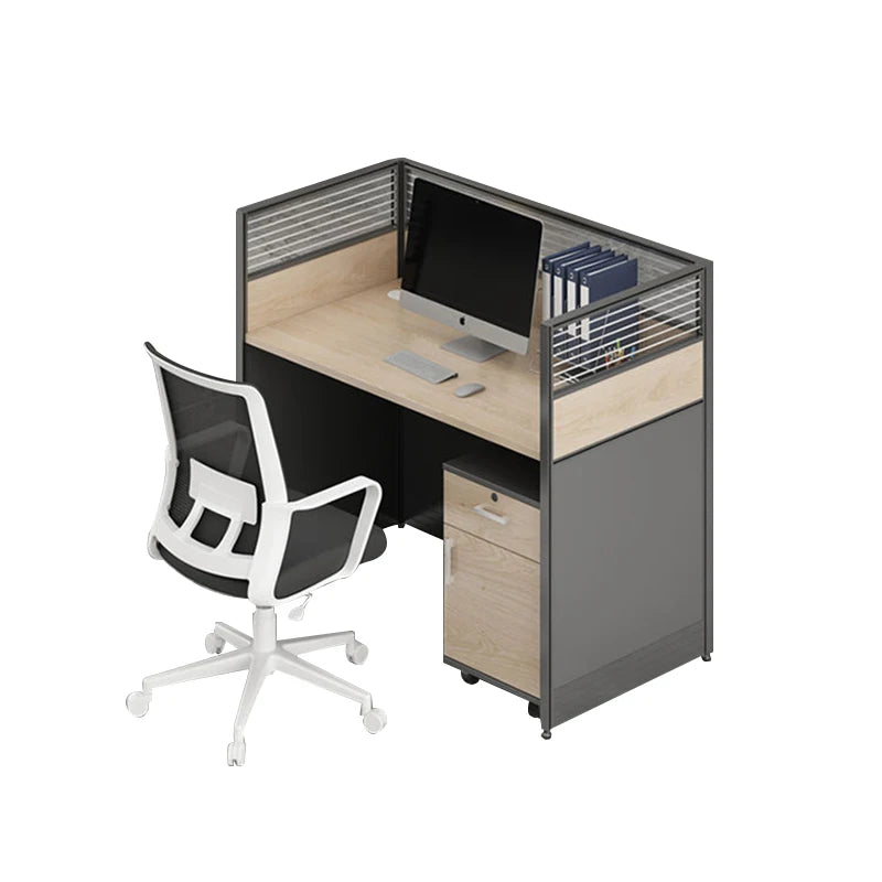 Modern Panel Office Furniture Computer Desk Combination Three Drawer Cabinet