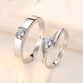 2025 Hot Sale Adjustable Simulated Diamond Ring  Fall in Love Zircon Wedding Rings Set
