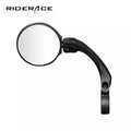RIDERACE MTB Bike Rear View Mirror Lens Unbreakable Clear Wide Range Round Convex Back Sight Bicycle Rearview Handlebar Mount