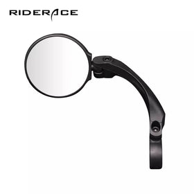 RIDERACE MTB Bike Rear View Mirror Lens Unbreakable Clear Wide Range Round Convex Back Sight Bicycle Rearview Handlebar Mount
