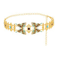 Ethnic Style butterfly Women Belt Bohemian Rhinestone Body Chain Bohemian Ethnic Body Jewelry
