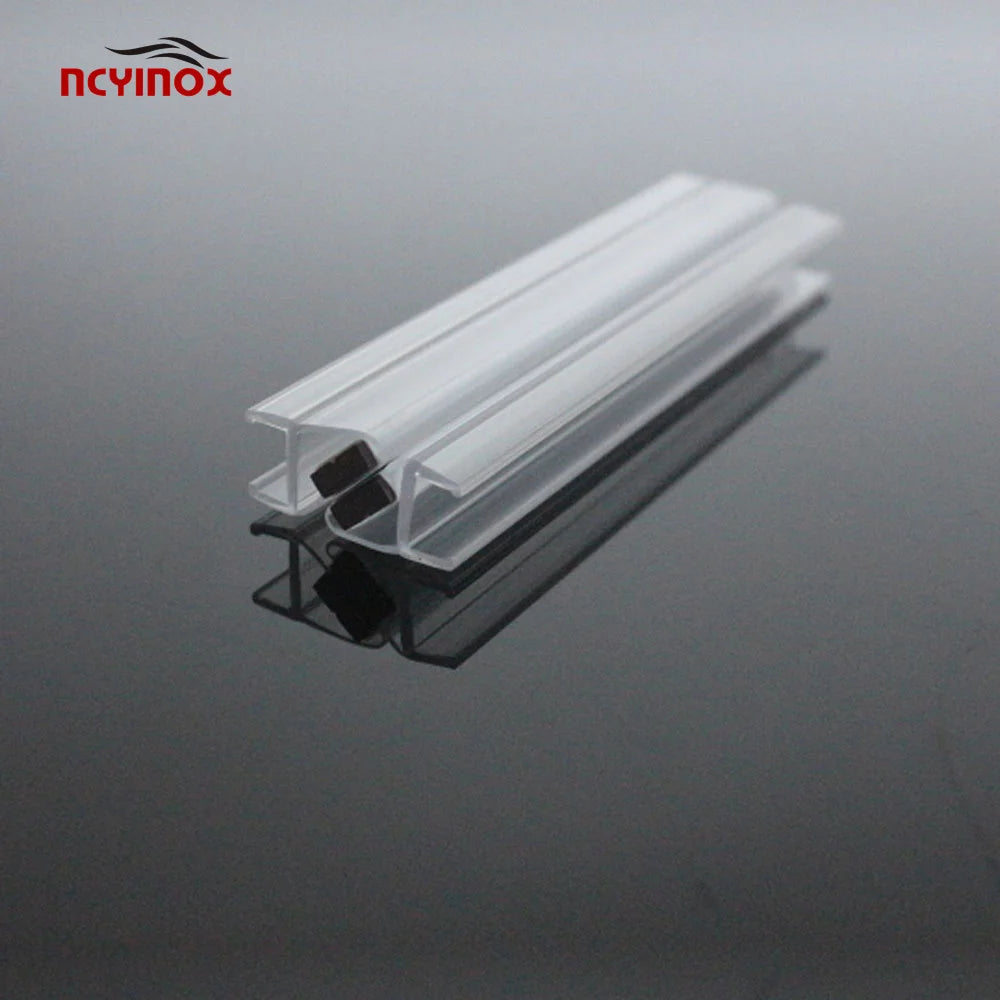 Glass Door Black PVC Shower Room Sealing Long Waterproof Bathroom Seal Strip