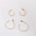 Joolim Stainless Steel Jewelry Freshwater Pearl Hoop Earring 18k Gold Plated Stainless Steel Women Earring for Girl