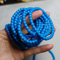YL Turquoise Straight Cut Hand String for Men and Women Single Circle Stacked Plain String Cultural Toys and Pearl Accessories