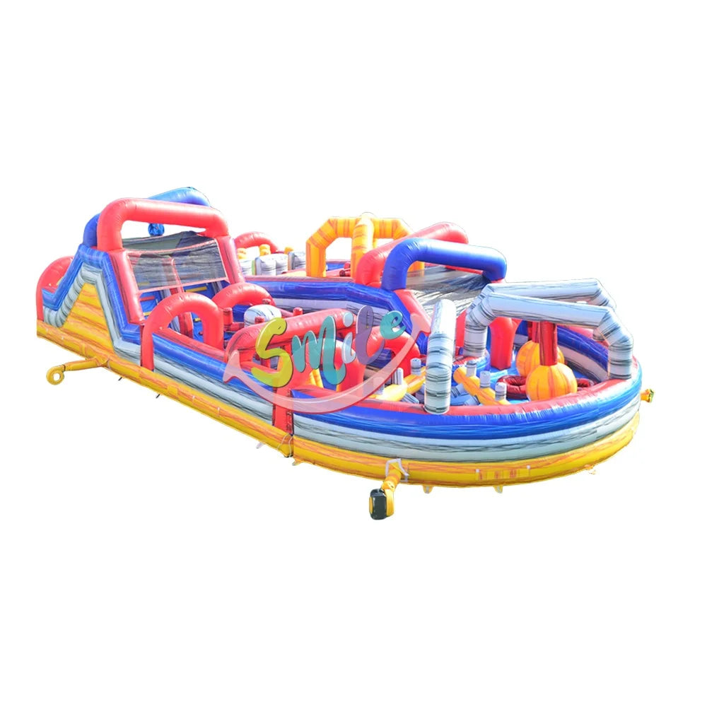 Portable 5K Inflatable Assault Course Obstacle PVC Backyard Sport Challenge for Adults Blower Repair Kits EN14960 Certified