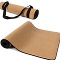 Custom Organic Gym High Quality Eco Friendly Laser Logo Color Print Natural Rubber Cork Yoga Mat 3cm Thick 183cm