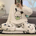 Factory Direct Winter New Flannel Women's Pajamas Comfortable Leisure Thick Models Cute Cartoon Patterns Homewear Set MegaBDM