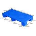 Virgin HDPE Euro Pallet 1000*500*140MM Hard Solid Single Faced Food Grade Hygienic Closed Deck with 4-Way Entry