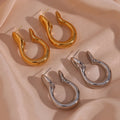 Guarantee Dreamshow Irregular Hollow Out 18K Gold Plated Stud Earring Tarnish Free 316L Stainless Steel Earring Women Jewelry