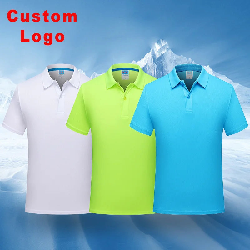 Custom Design Your Own Brand Polo Shirt Short Sleeve Men's Polyester Dry Fit Man Golf Polo T-shirt Shirts