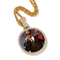 Fashion Retro Necklaces for Women Man Bronze Heart Friend Photo Picture Frame Locket Pendant Chain Necklace Personality