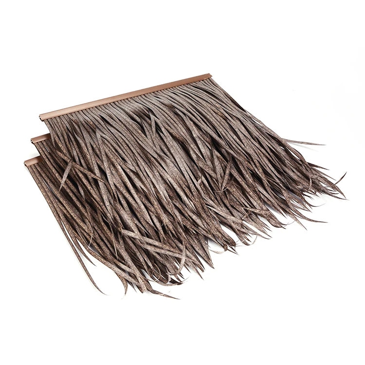 Synthetic Material Plastic Palm Roof Tile Gazebo Thatch Cover for Beach Decorative