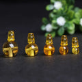 Wholesale Citrine Guru Bead 6mm 8mm 10mm 12mm 14mm 3 Holes T-Beads for Mala Beads Jewelry Bracelets Making