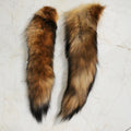 Fairy Tail Real Fur Keychain Pendant Long Fox Fur Tails for Auto Upholstery and Garments