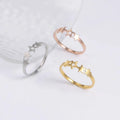 2021 Wholesale Elegant Jewelry Gifts Fashion Stainless Steel Star Rings for Women Girls Aesthetic Party Jewelry Gift for Friend