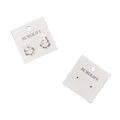Custom Printed Gold Foil Logo Ivory Card Paper Elegant Jewelry Container for Earring Ring Necklace Displays and Packaging