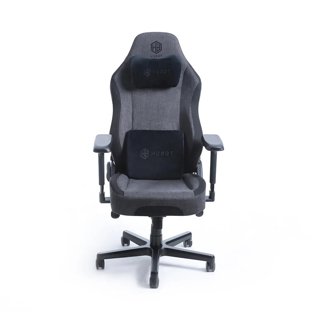 Big and Tall Comfortable Ergonomic Fabric Revolving Executive Gaming Chair with Lumbar Support Headrest Stainless Steel Frame