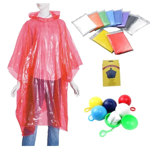 Custom Waterproof Emergency Disposable Plastic Raincoats Poncho with logo for Motorcycle Raincoat
