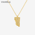 VIANRLA 925 Sterling Silver 18k Gold Chain Irregular Pendant Necklace Jewelry Wholesale Merchants