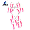 LETOYO 9'' Soft Artificial Squid Octopus Baits Trolling Fishing Lures With Spreader Bar for Tuna Seawater Fishing