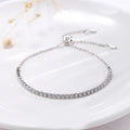 Luxury Glitter Cut Cubic Zircon Tennis Bracelet Minimalist Jewelry 925 Sterling Silver CZ Tennis Bracelet