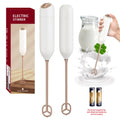 New Battery Operated Mini Handheld Milk Frother Plastic Automatic Electric Whisk Matcha Foam Mixer for Drinks Coffee Collagen