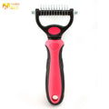 Professional 2-Sided Fur Grooming Rake Mat Remover Eco-Friendly Plastic Dematting Comb Tool for Small Cats Dogs Pets Matting