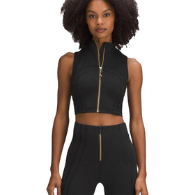 Aoyema Active Wear Sleeveless Zip up Bodybuilding Crop Tops Gym Tank Top Zipper Wide Leg Yoga Pants Set