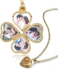 Put Photos Four-leaf Clover 18k Gold Non Tarnish Waterproof Clover Pendant Necklace for Woman