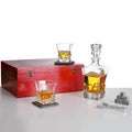 Granite Whisky Whiskey Chilling Stones Stone Rocks Decanter Glasses Set with Wooden Gift Box Coasters and Tongs for Men